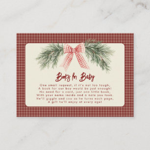 Merry Little Christmas Rustic Baby Shower  Enclosure Card