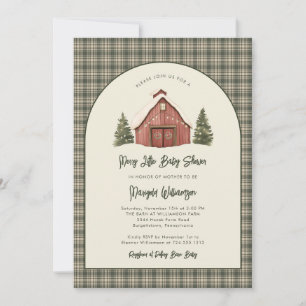 Merry Little Christmas Rustic Baby Shower   Invitation