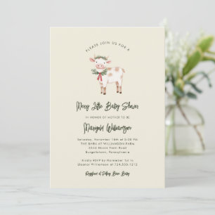 Merry Little Christmas Rustic Baby Shower  Invitation