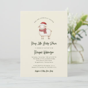 Merry Little Christmas Rustic Baby Shower  Invitation