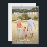 Merry Little Christmas Silver and Gold Photo Card<br><div class="desc">Merry Little Christmas Silver and Gold Photo Card</div>