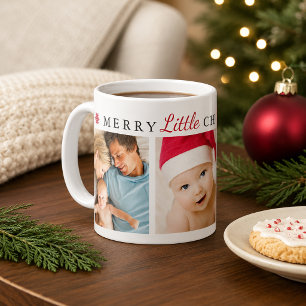Merry Little Christmas Snowflake Photo Coffee Mug