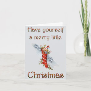 Merry Little Christmas Stocking Holiday Card