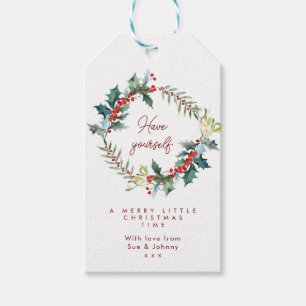 Merry Little Christmas time holiday gift tags