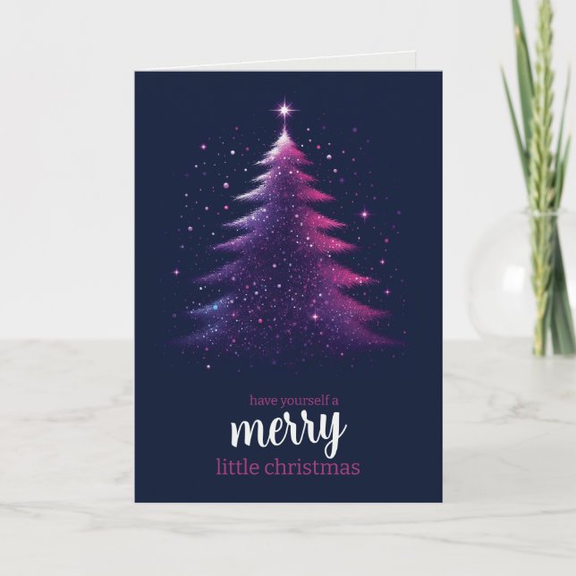 Merry Little Christmas Tree Card (Front)