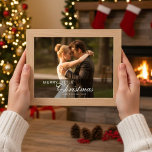 Merry Little Christmas Vintage Couple Card<br><div class="desc">Capture timeless love with this vintage-style “Merry Little Christmas” card for couples.</div>