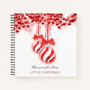 Merry Little Christmas Watercolor Splash Notebook