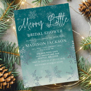 Merry Little Christmas Winter Bridal Shower Invitation