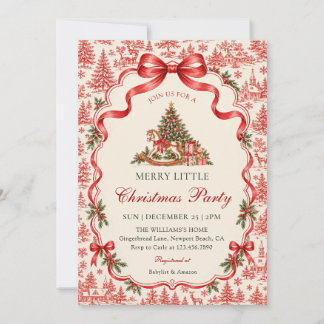 Merry Little Coquette Christmas Party Invitation