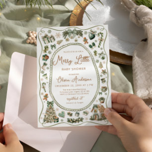 Merry Little Gender Neutral Baby Shower Invitation
