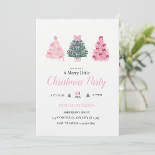 Merry Little Girls Night Christmas Party Invitation