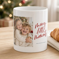 Merry Little Moments Red Script Christmas Photo