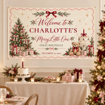 Merry Little One Christmas First Birthday Welcome