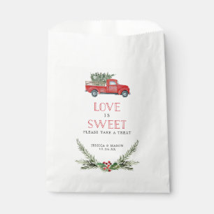 Merry Little Red Truck Love is Sweet Favours Bag