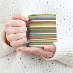 MERRY LOVE JOY   COLORFUL CHRISTMAS COFFEE MUG