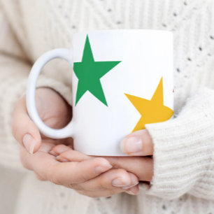 MERRY LOVE JOY   COLORFUL CHRISTMAS COFFEE MUG