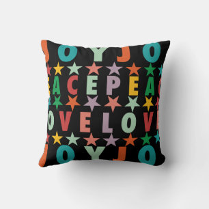MERRY LOVE JOY   COLORFUL CHRISTMAS CUSHION