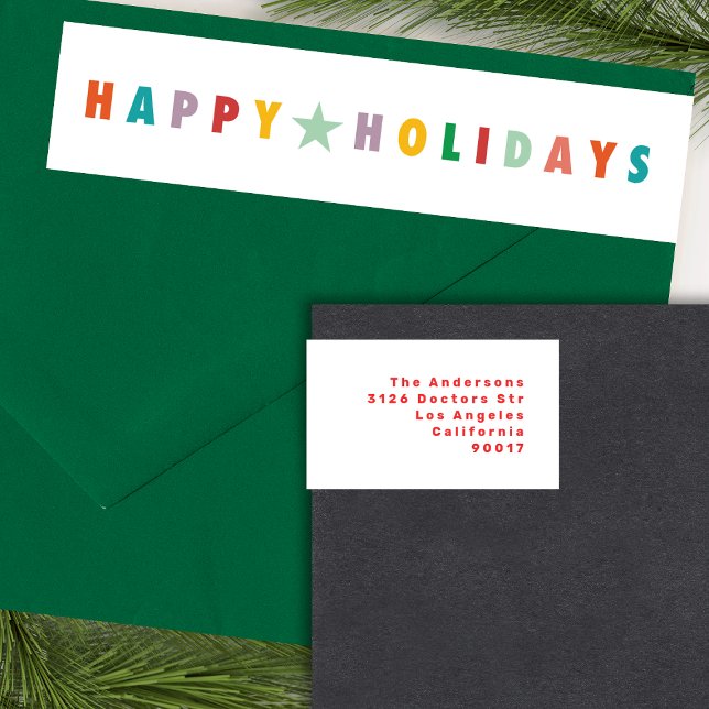 MERRY LOVE JOY | COLORFUL CHRISTMAS WRAP AROUND LABEL (Creator Uploaded)