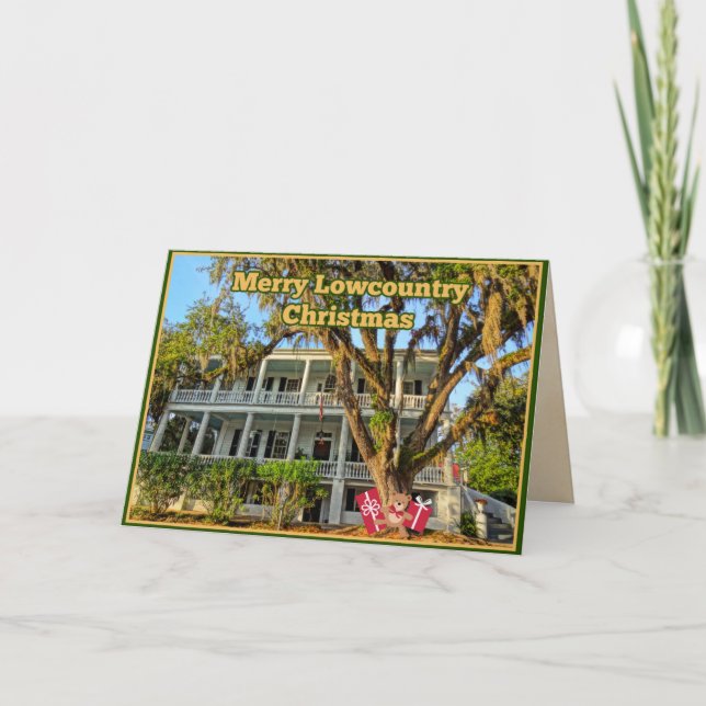 Merry Lowcountry Christmas South Carolina Holiday Card (Front)