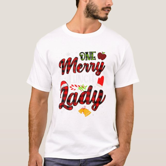 merry Lunch Lady Christmas T-Shirt (Front)