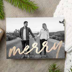 Merry Luxe   Holiday Photo Card