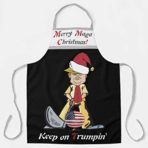 Merry Maga Trump Christmas Apron