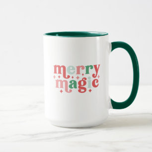 Merry Magic - Colourful Holiday Typography Mug
