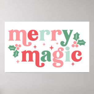 Merry Magic - Colourful Holiday Typography Poster