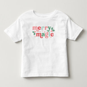 Merry Magic - Colourful Holiday Typography Toddler T-Shirt
