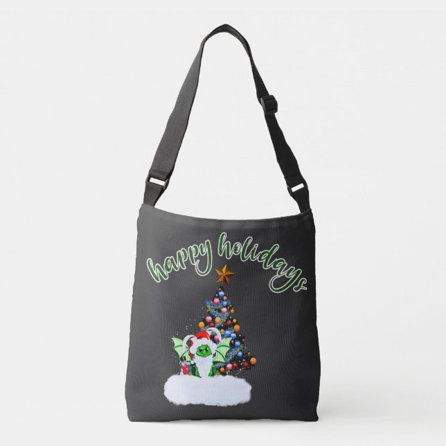 Merry & Magical Christmas with a Dragon Twist Crossbody Bag (Front)
