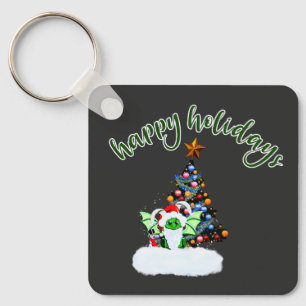 Merry & Magical Christmas with a Dragon Twist Key Ring