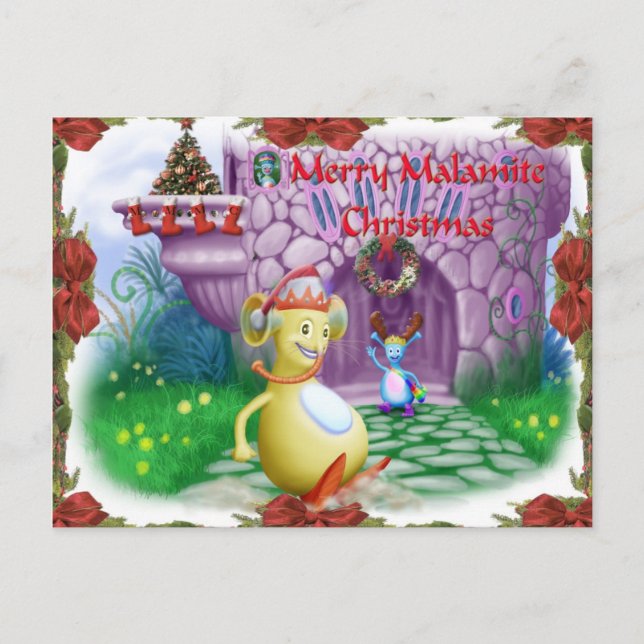 Merry Malamite Christmas! Holiday Postcard (Front)