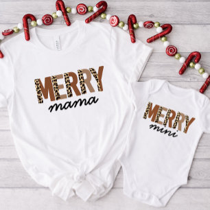 "Merry Mama" Modern Boho Mummy and Me T-Shirt