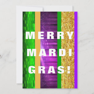 Merry Mardi Gras Holiday Card