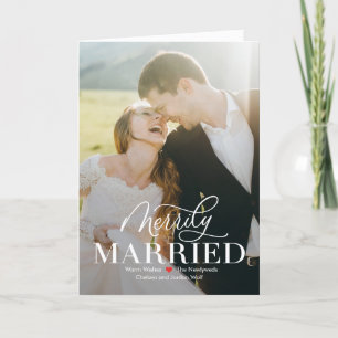 Merry Marriage Newlywed First Christmas Card