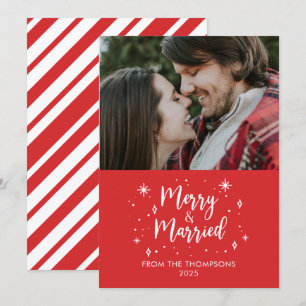 Merry & Married christmas photo card