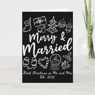 Merry Married First Christmas As Mr And Mrs 2025 N Card