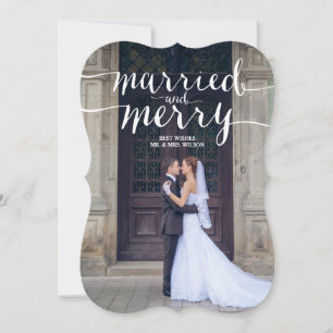 MERRY & MARRIED   HOLIDAY PHOTO CARD