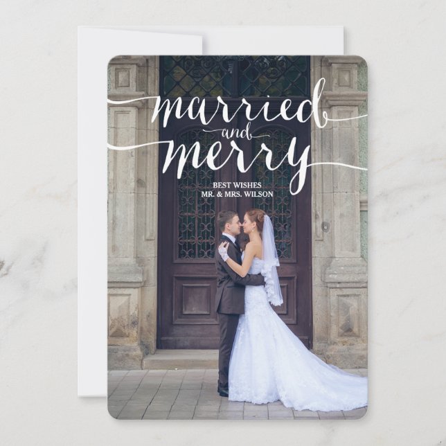 MERRY & MARRIED | HOLIDAY PHOTO CARD (Front)