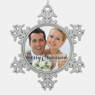 Merry & Married Our First Christmas Ornament