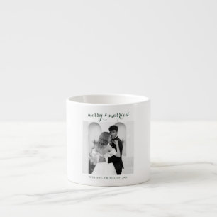 Merry & Married - Personalised Newlywed Christmas  Espresso Cup