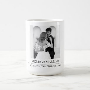 Merry & Married - Personalized Newlywed Christmas Coffee Mug