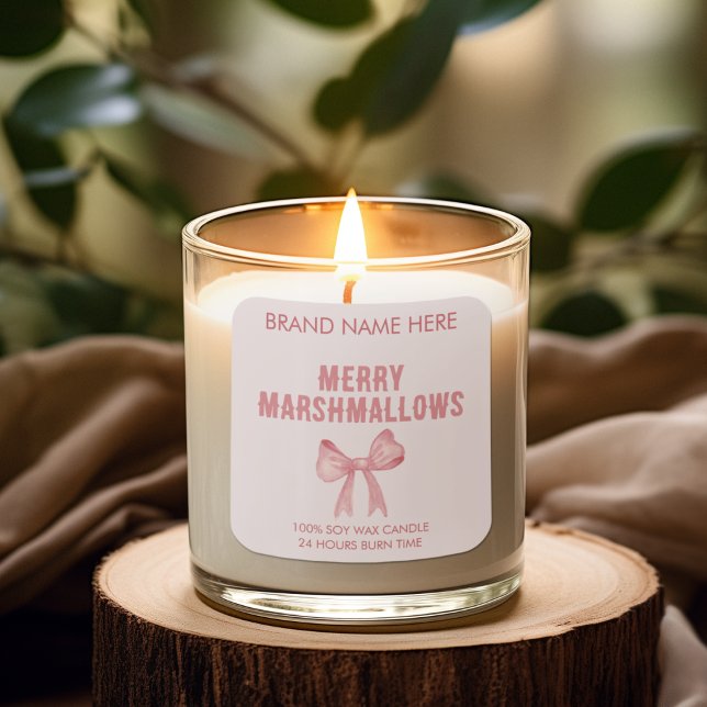 Merry Marshmallows | Modern Candle Labels (Creator Uploaded)