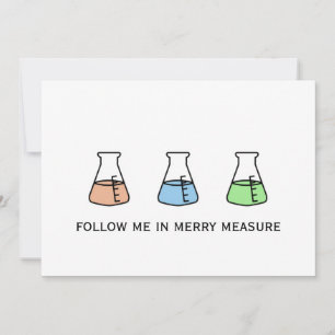 Merry Measure Chemistry Science Erlenmeyer Holiday Card