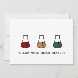 Merry Measure Chemistry Science Erlenmeyer Holiday Card