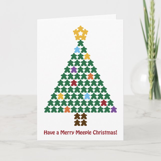 Merry Meeple Christmas Tree Card (Front)