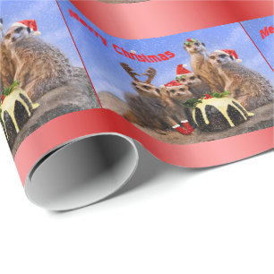 Merry Meerkats Wrapping Paper - Christmas
