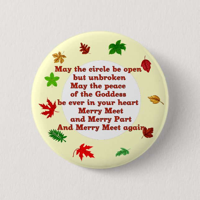 Merry Meet 6 Cm Round Badge (Front)