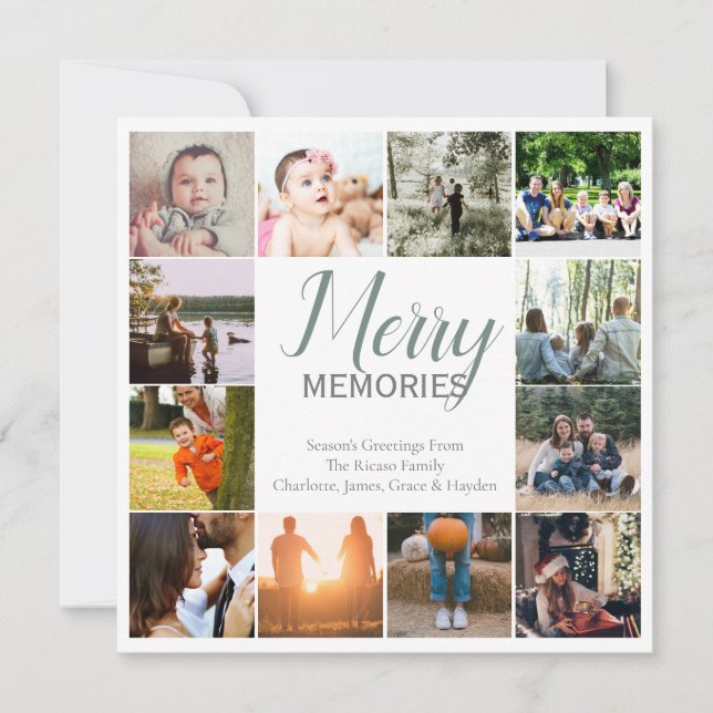 Merry Memories 12 Photo Template Christmas (Front)
