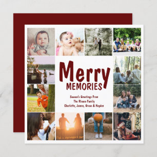 Merry Memories 12 Photo Template Christmas